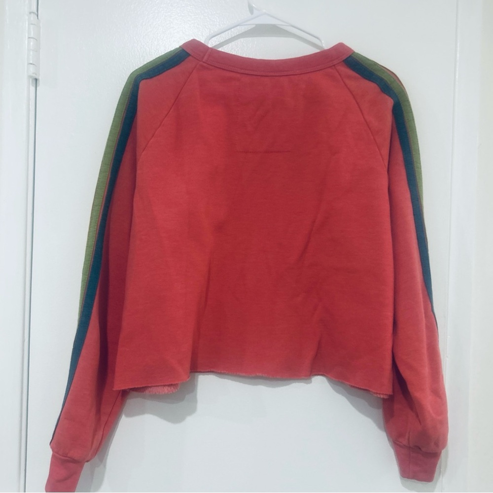 Aviator Nation Pink Rainbow Stripe Sweatshirt - Picture 6 of 7